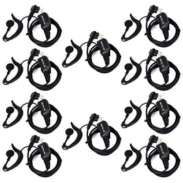 Imagem de Retevis Fone de ouvido CP185 CP200D, compatível com rádio CP100D GP300 GP2000 BRP40 RMU2040 RMU2080D RDU4100 RDU4160D DTR700 HYTTC610, fone de ouvido Walkie Talkie ajustável de volume com