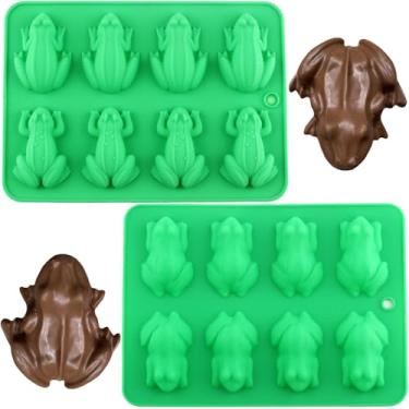 Imagem de EPYHREHM Molde de sapo de silicone para sapo de sapo para chocolate duro, conjunto de 2