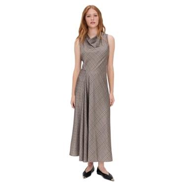 Imagem de Vince Vestido feminino xadrez estampado, Xadrez múltiplo, M