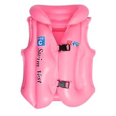 Imagem de Colete Salva Vidas Infantil Boia Inflável Criança Piscina Praia Flutuado Verão (ROSA)