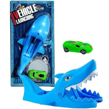 Imagem de Lançador de Carrinhos Tubarão Whells Azul de Brinquedo - Goal Kids