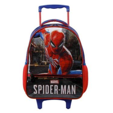 Imagem de Mochila Homem Aranha Escolar com Rodinhas - Spider Man - Xeryus, Verme