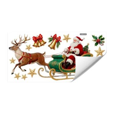 Imagem de Baoblaze Adesivo de parede natalino faça você mesmo em PVC para decoração de festas de Natal, adesivo para janela para sala de jantar, casas alugadas e, Style a