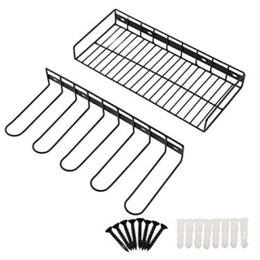 Imagem de Organizador de ferramentas elétricas, montagem na parede, resistente, destacável, multiuso, suporte para broca, oficina de garagem, prateleira de armazenamento de liga de aço com