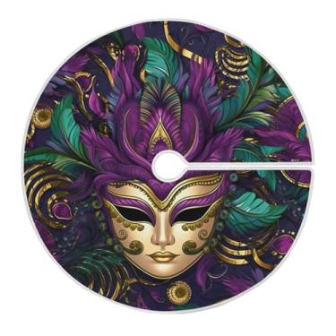 Imagem de Blueangle Saia de árvore de máscara de carnaval de 90 cm, saia de poliéster macio para decoração de carnaval (408)