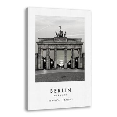 Imagem de Pôster de cidade preto e branco - impressão de viagem Roma Las Vegas Veneza Paris Sydney Amsterdã Amalfi Sanfrancisco Pintura em tela impressões de paisagem da cidade do mundo imagens de parede pôster