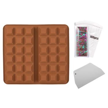 Imagem de Forma De Silicone Para Tabletes De Chocolate, Formos De Silicone Para Cozinhar E Confeitaria, Forma Para Sobremesas, Para Festas Cozinha Microondas Congelador E Forno De Chocolate E Bolachas