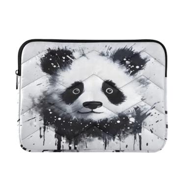 Imagem de Coikll Capa protetora para laptop Ink Panda à prova de choque para notebook de 13 a 14 polegadas