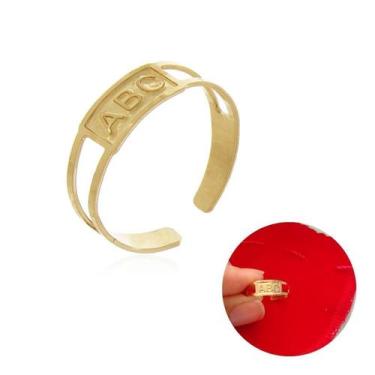 Imagem de Anel De Formatura Abc Infantil Regulável Banhado18K - Joias Danisam