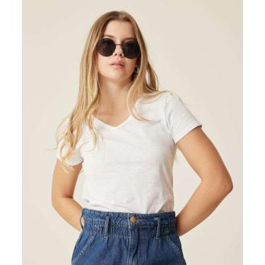 Imagem de Blusa Feminina Flamê Manga Curta Marisa-11065, Branco, M