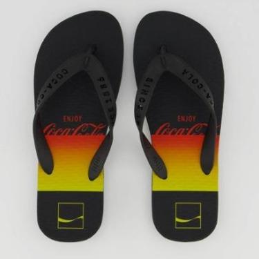 Imagem de Chinelo Coca Cola Enjoy Sunset Preto-Masculino