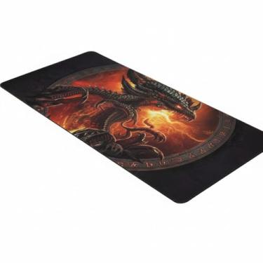 Imagem de Mouse Pad Gamer Extra Grande com Design de Dragão, 70x35cm, Base Antiderrapante, Bordas Costuradas, 3mm de Espessura