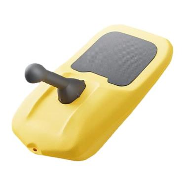 Imagem de Baoblaze Trenó de inverno para neve, trenó de grama, para crianças, descida de, escorregador de praia, assento antiderrapante, tobogã para esquiar no, Amarelo