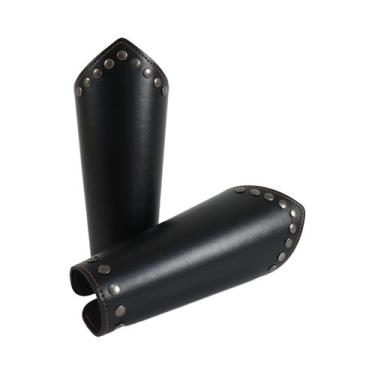 Imagem de Protetor De Braço De Couro Viking Medieval Renascimento, Vambracers Nó