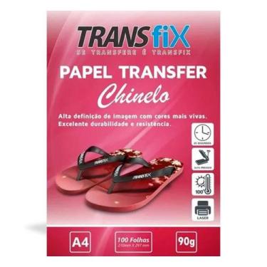 Imagem de Papel Transfer Laser para Chinelo 90g 100 folhas A4 Transfix