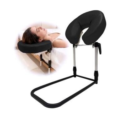 Imagem de ZNALDP Encosto de cabeça de massagem para cama, travesseiro de rosto para colchão, kit de massagem ajustável, descanso de cabeça virado para baixo, acessório de cama de dormir para uso doméstico para
