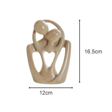 Imagem de Whtkoph Escultura de Flamingo para Jardim com Design Abstrato de Casal, Figura Criativa em Resina para Jardim de Fadas E Estante de Livros, Presente Decorativ