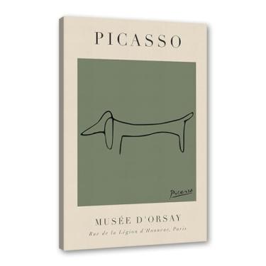 Imagem de Impressão de arte de parede verde sálvia Matisse arte de parede abstrato mercado de flores Picasso exposição pôsteres minimalistas linha arte folha boho decoração de quarto (SKU7,12x40,6 cm = (30 x 40