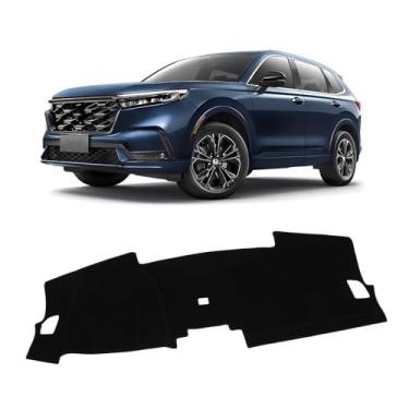 Imagem de KUST Capa de painel de carro para Honda CRV CR-V 2023 2024 2025 2026 (EX, EX-L, Sport, Sport Touring) (sem HUD) Capa de painel antiderrapante interior de poliéster para acessórios CRV para-sol sem