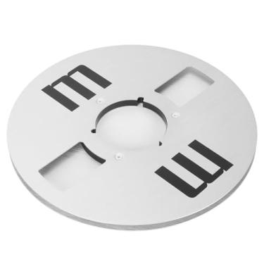 Imagem de Pissente Carretel de Recolhimento Aberto de 10,5 Polegadas, Carretel de Fita Vazio de 1/4 de Polegada, de Fita Universal de Alumínio para áudio Com 4 furos.