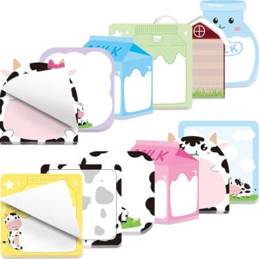 Imagem de Fancy Land 24 blocos, notas adesivas fofas, padrão de leite de vaca, notas adesivas para professores, salas de aula, 720 folhas, marcadores de página, presentes de Natal, férias, escritório, material