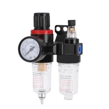 Imagem de Filtro AFC2000 para compressor de óleo separador de água regulador filtro de armadilha aerógrafo G1/4 válvula redutora de pressão de ar (AFC w (PC8-02x2), 5 conjuntos)