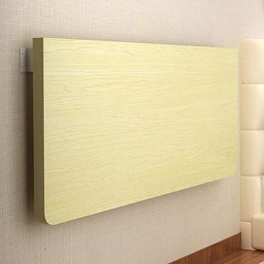 Imagem de Mesa de parede dobrável dobrável de madeira, economia de espaço, dobrável, mesa conversível, bancada de trabalho, multifuncional, computador, sala de jantar