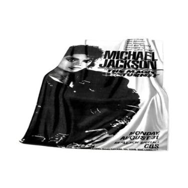 Imagem de Cobertor Super Macio Michael J-Jackson De Alta Qualidade Para Viagem, 