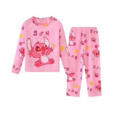 Imagem de Conjunto De Pijamas Para Crianças Com Manga Longa Para Meninos E Menin