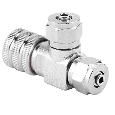 Imagem de Generic Válvula de Agulha Reguladora de Co2, Contador de Bolhas de Aço Inoxidável de Alta Precisão para Acessório de Aquário e Tanque de Peixes (Válvula de ajuste fino de cabeça dupla)