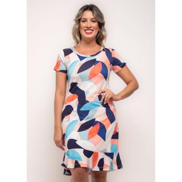 Imagem de Vestido Pau a Pique Estampado Coral