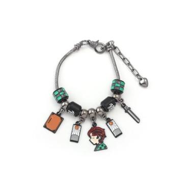 Imagem de SONGCHANGJEWELRY Pulseira com pingente Tanjiro com figuras de anime – Tanjiro Nezuko Zenitsu Inosuke – presentes para meninas e meninos, Medium, Zinco, Sem Pedra Preciosa