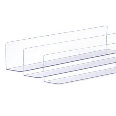 Imagem de Bloqueador de brinquedos para sob o fogão, defletor de sofá de 3 camas para evitar que coisas de animais de estimação brinquedos cheguem ao fundo, protetores de pára-choques transparentes com fita a