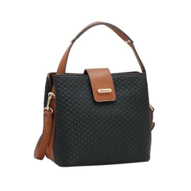 Imagem de Bolsa Chenson para Dia a Dia - 2 Divisórias - 4 Bolsos - Antifurto - Alça de Mão - Tiracolo Regulável - Preto - 3485264