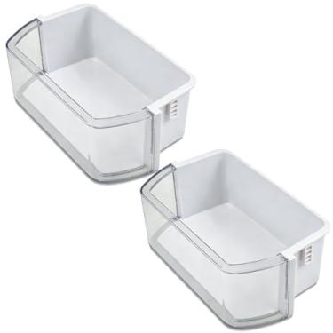 Imagem de HLZDS DA97-12935A Caixa de prateleira de porta de geladeira (pacote com 2) compatível com Samsung RF220NCTASR RF220NCTASG RF220NCTASR RF220NCTASG Substituição de prateleira de porta esquerda e direita