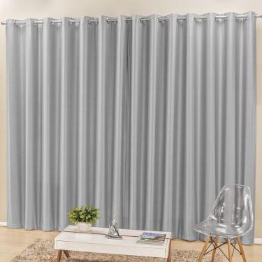 Imagem de Cortina Madri Tecido Semi Blackout 4,00M X 2,50M Cinza