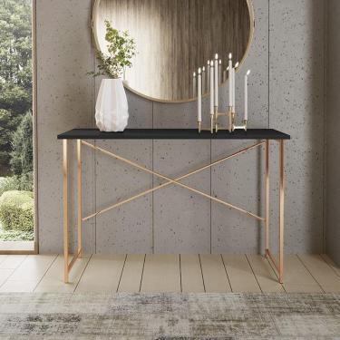 Imagem de Aparador Steel 76 Cm Estilo Industrial Com Pés Em Aço Cobre/preto Cobre/preto