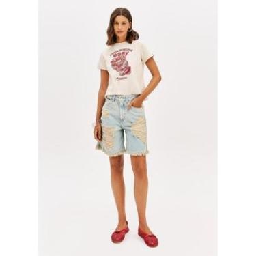 Imagem de Bermuda Jeans Boyfriend Cintura Alta-Feminino