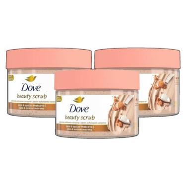 Imagem de Kit 3 Sabonete Esfoliante Dove Coco e Açúcar Mascavo 280g
