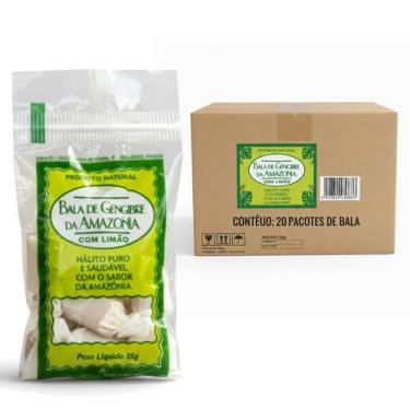 Imagem de Kit c/ 20und Bala da AMAZÔNIA de Gengibre c/ Limão 35g