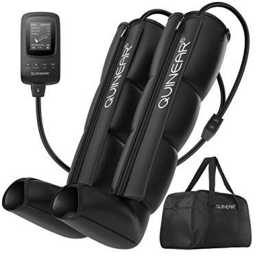 Imagem de QUINEAR Sistema de recuperação de perna de compressão de ar, dispositivo de compressão sequencial para terapia de massagem de ar, botas de recuperação de pé e perna circulação melhorada para atleta