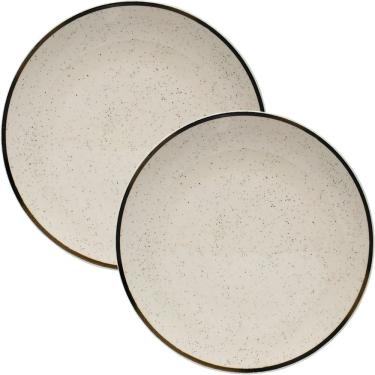 Imagem de Kit Jogo Pratos Rasos Jantar 8 Peças 8 Pessoas Unni Brisa