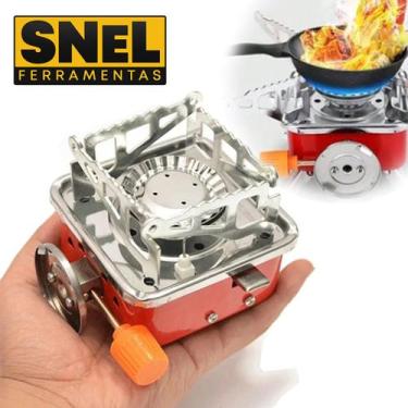 Imagem de Mini Fogareiro A Gás  Boca Única Portatil Re14 Snel Camping - Snel Fer