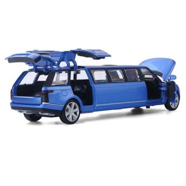 Imagem de Brinquedo Land Rover modelo 1:32 em escala azul com luzes, som e retra