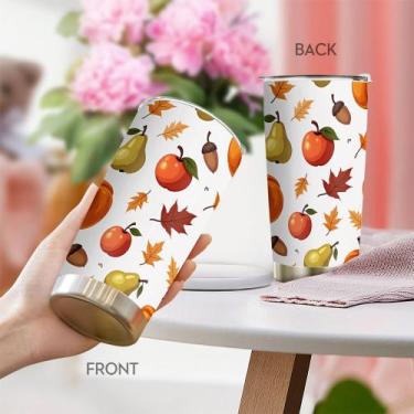 Imagem de Caneca de café Tumbler Oasisdream 600mL com estampa de frutas