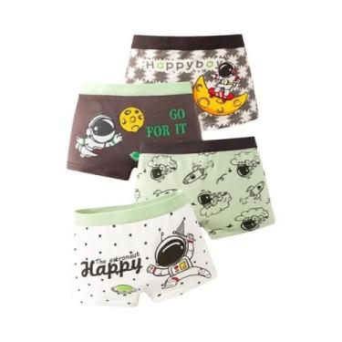 Imagem de Cuecas Infantis Estampadas Com Desenhos Animados Para Meninos, Kit Com