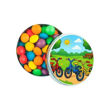 Imagem de Latinha Lembrancinha Personalizada Bicicletas Coloridas