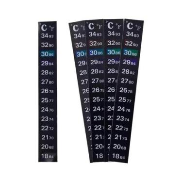 Imagem de Termômetros Adesivos De Escala Dupla Para Aquário, 5 Ou 10 Peças, Faix