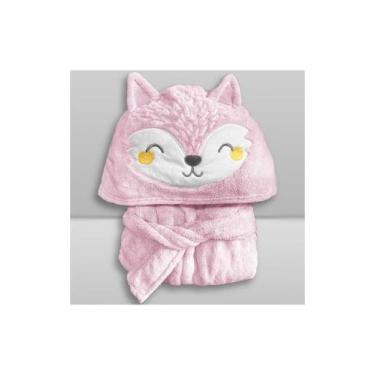 Imagem de Roupão Infantil Laço Bebê Power Sec Animada, 5-6, Raposa rosa