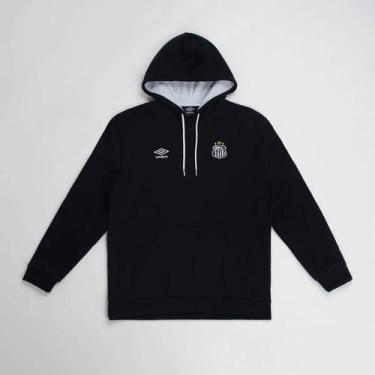 Imagem de Blusão Umbro Santos Viagem 2026 Preto e Branco, G